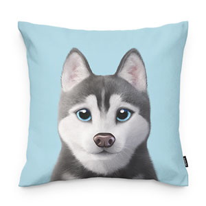 Howl the Siberian Husky Throw Pillow