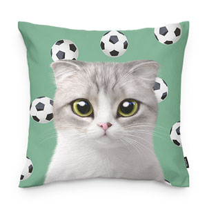 Momo Mumohan&#039;s Soccer Ball Throw Pillow