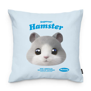 Malang the Hamster TypeFace Throw Pillow