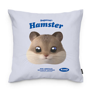Ramji the Hamster TypeFace Throw Pillow