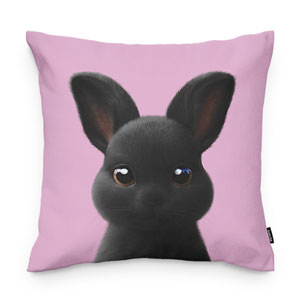 Black Jack the Rabbit Throw Pillow
