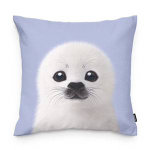 Juju the Harp Seal Throw Pillow