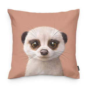 Mia the Meerkat Throw Pillow