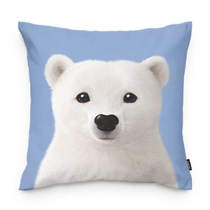 Polar the Polar Bear Throw Pillow