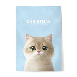 Christmas the British Shorthair Fabric Poster