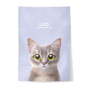 Leo the Abyssinian Blue Cat Fabric Poster