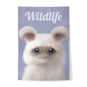 Fluffy the Angora Rabbit Magazine Fabric Poster