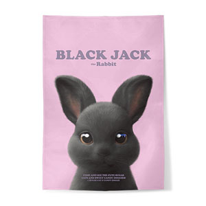 Black Jack the Rabbit Retro Fabric Poster