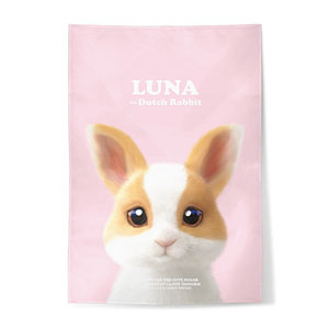 Luna the Dutch Rabbit Retro Fabric Poster