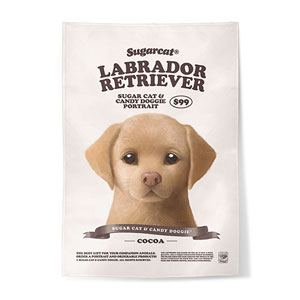 Cocoa the Labrador Retriever New Retro Fabric Poster