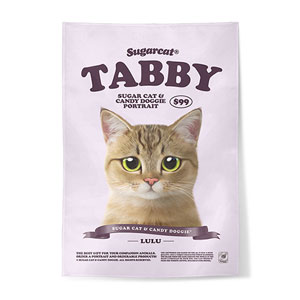 Lulu the Tabby cat New Retro Fabric Poster