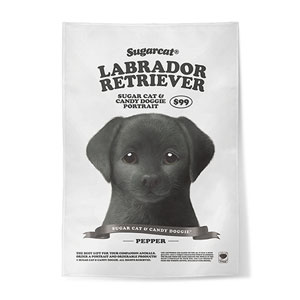 Pepper the Labrador Retriever New Retro Fabric Poster