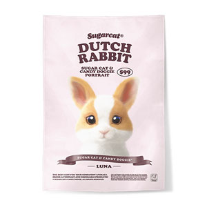 Luna the Dutch Rabbit New Retro Fabric Poster