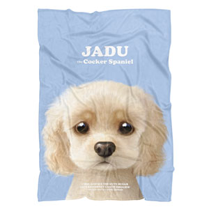 Jadu the Cocker Spaniel Retro Fleece Blanket