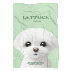 Lettuce the Meltese Retro Fleece Blanket
