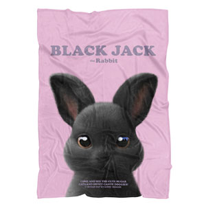 Black Jack the Rabbit Retro Fleece Blanket