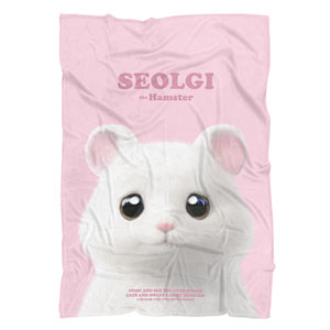 Seolgi the Hamster Retro Fleece Blanket