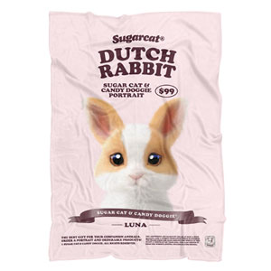 Luna the Dutch Rabbit New Retro Fleece Blanket