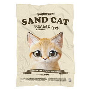 Sandy the Sand cat New Retro Fleece Blanket