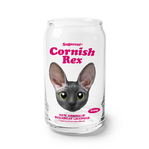 Cong the Cornish Rex TypeFace Beer Can Glass
