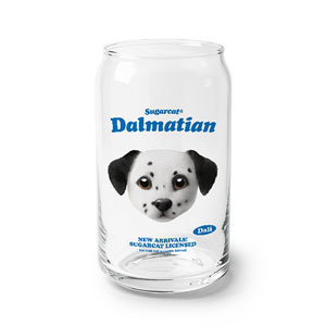 Dali the Dalmatian TypeFace Beer Can Glass
