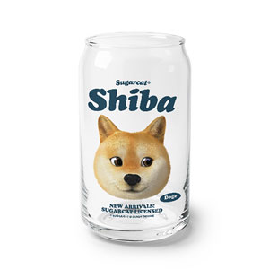 Doge the Shiba Inu TypeFace Beer Can Glass