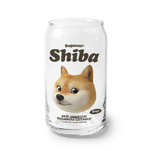 Doge the Shiba Inu (GOLD ver.) TypeFace Beer Can Glass
