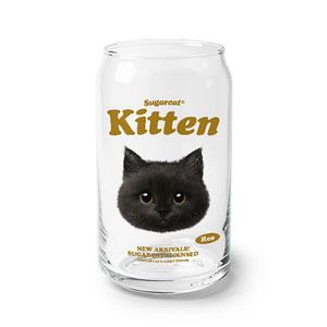 Reo the Kitten TypeFace Beer Can Glass