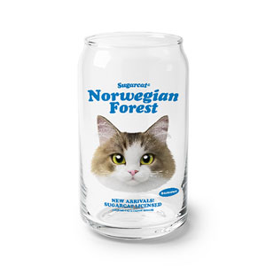 Summer the Norwegian Froest TypeFace Beer Can Glass