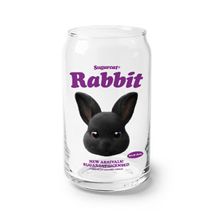 Black Jack the Rabbit TypeFace Beer Can Glass