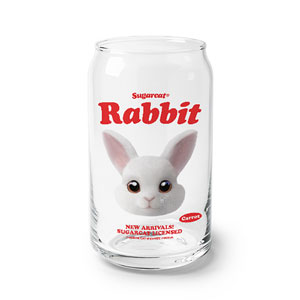 Carrot the Rabbit TypeFace Beer Can Glass