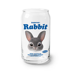 Chelsey the Rabbit TypeFace Beer Can Glass