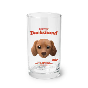 Baguette the Dachshund TypeFace Cool Glass
