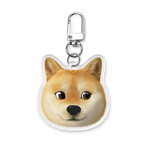 Doge the Shiba Inu Face Acrylic Keyring
