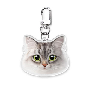 Miho the Norwegian Forest Face Acrylic Keyring