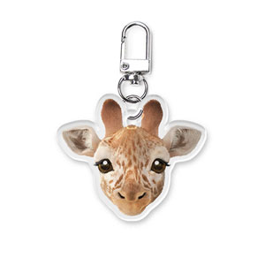 Capri the Giraffe Face Acrylic Keyring