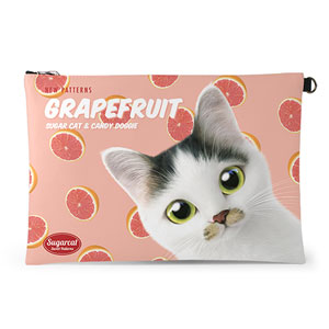 Jamong&#039;s Grapefruit New Patterns Leather Clutch (Flat)