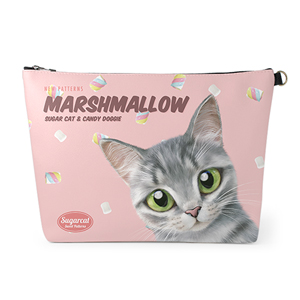Autumn’s Marshmallow New Patterns Leather Clutch (Triangle)