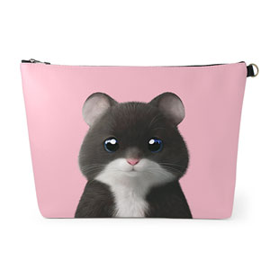 Hamlet the Hamster Leather Clutch (Triangle)