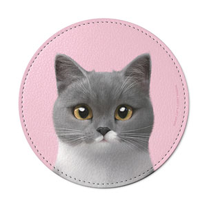 Lily Leather Coaster
