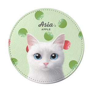 Asia&#039;s Apple Leather Coaster
