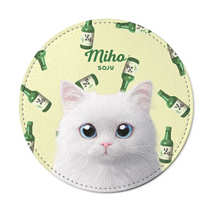 Miho&#039;s Soju Leather Coaster