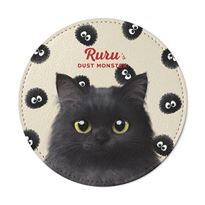 Ruru&#039;s Dust Monster Leather Coaster