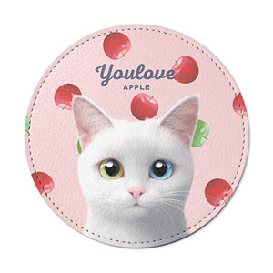 Youlove&#039;s Apple Leather Coaster
