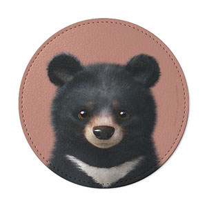 Bandal the Aisan Black Bear Leather Coaster