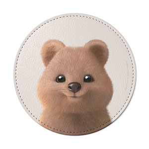 Toffee the Quokka Leather Coaster