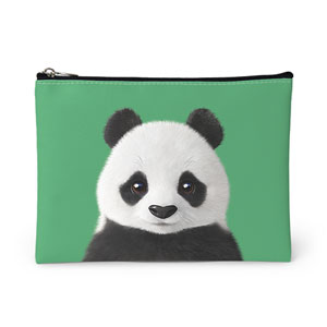 Pang the Giant Panda Leather Pouch (Flat)