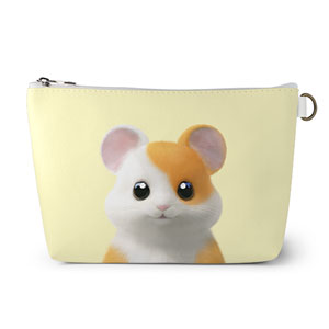 Hamjji the Hamster Leather Pouch (Triangle)