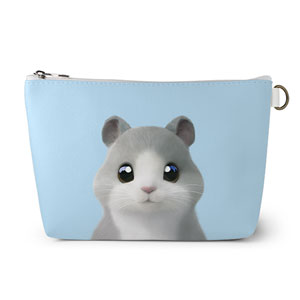 Malang the Hamster Leather Pouch (Triangle)