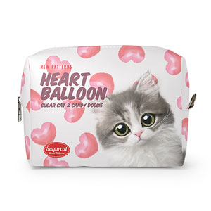 Dan the Kitten’s Heart Balloon New Patterns Volume Pouch